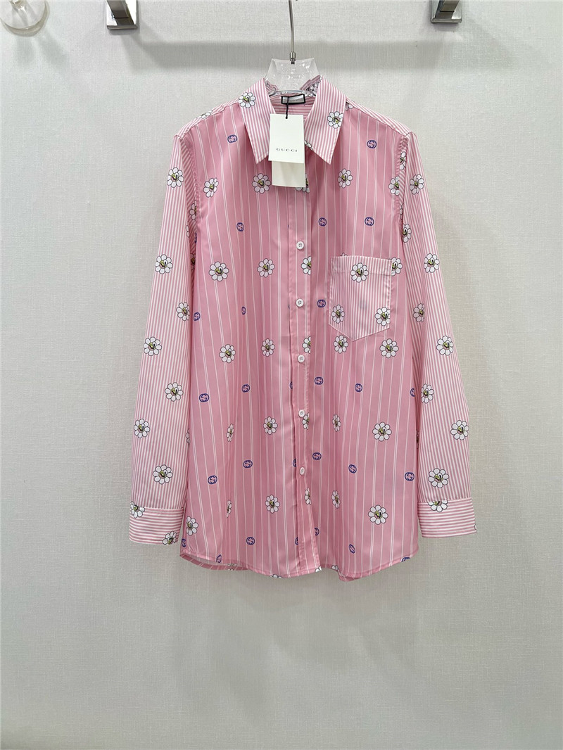 Gucci spring floral print long sleeve shirt