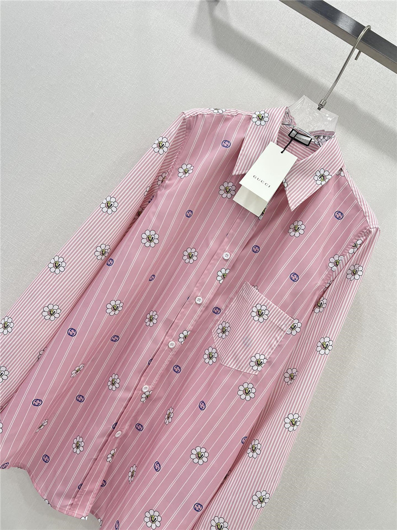 Gvc*1 spring floral print long sleeve shirt