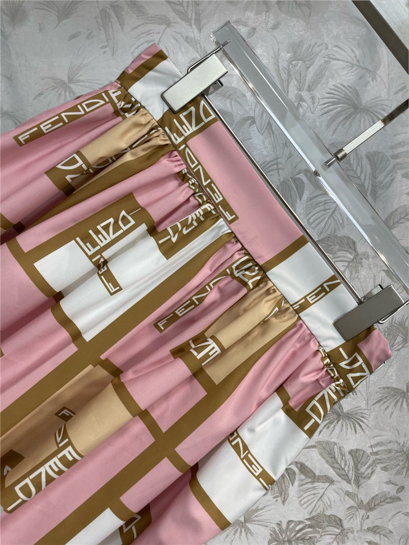 F**di color block double f skirt