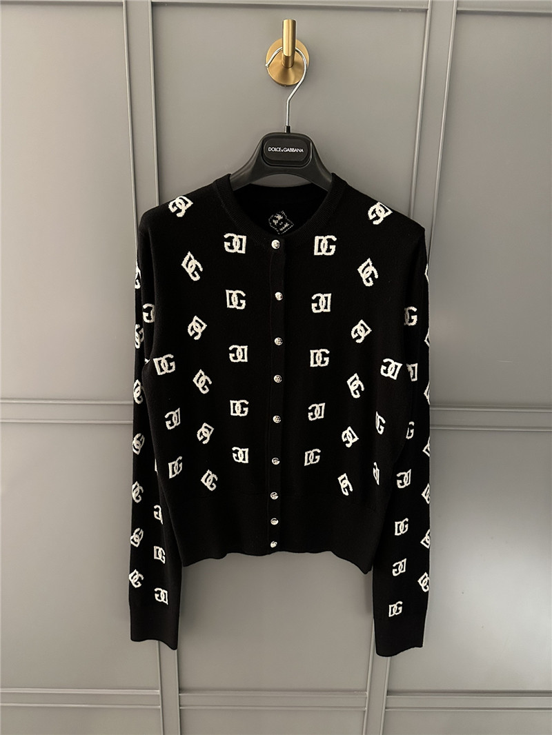 DG Logo Jacquard Sweater Cardigan