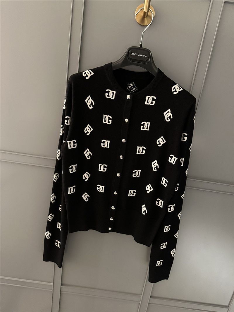 DG Logo Jacquard Sweater Cardigan