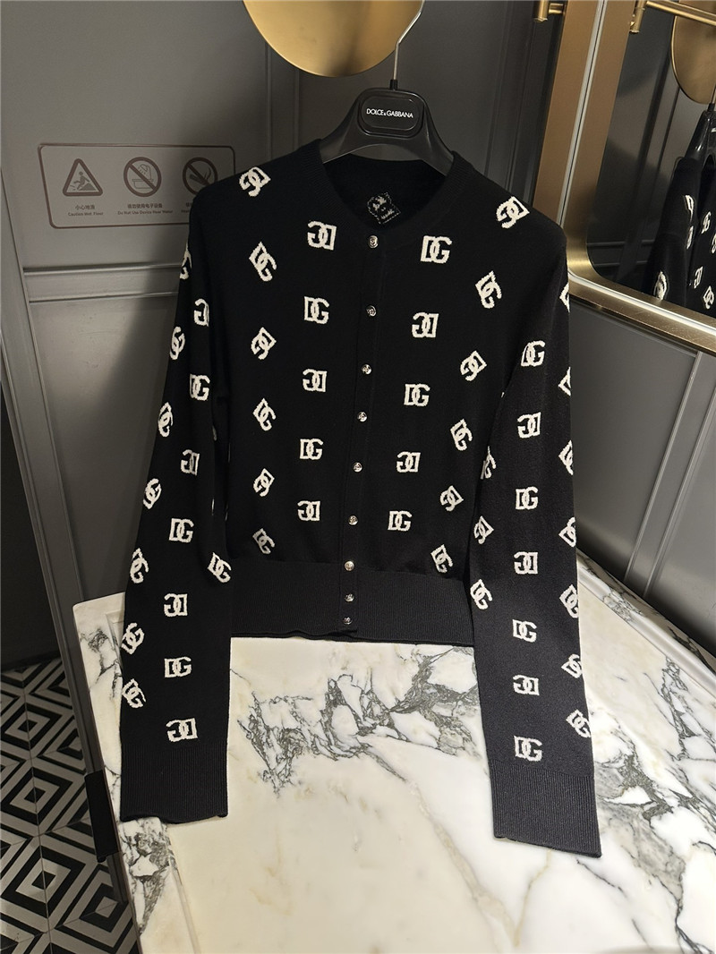 DG Logo Jacquard Sweater Cardigan
