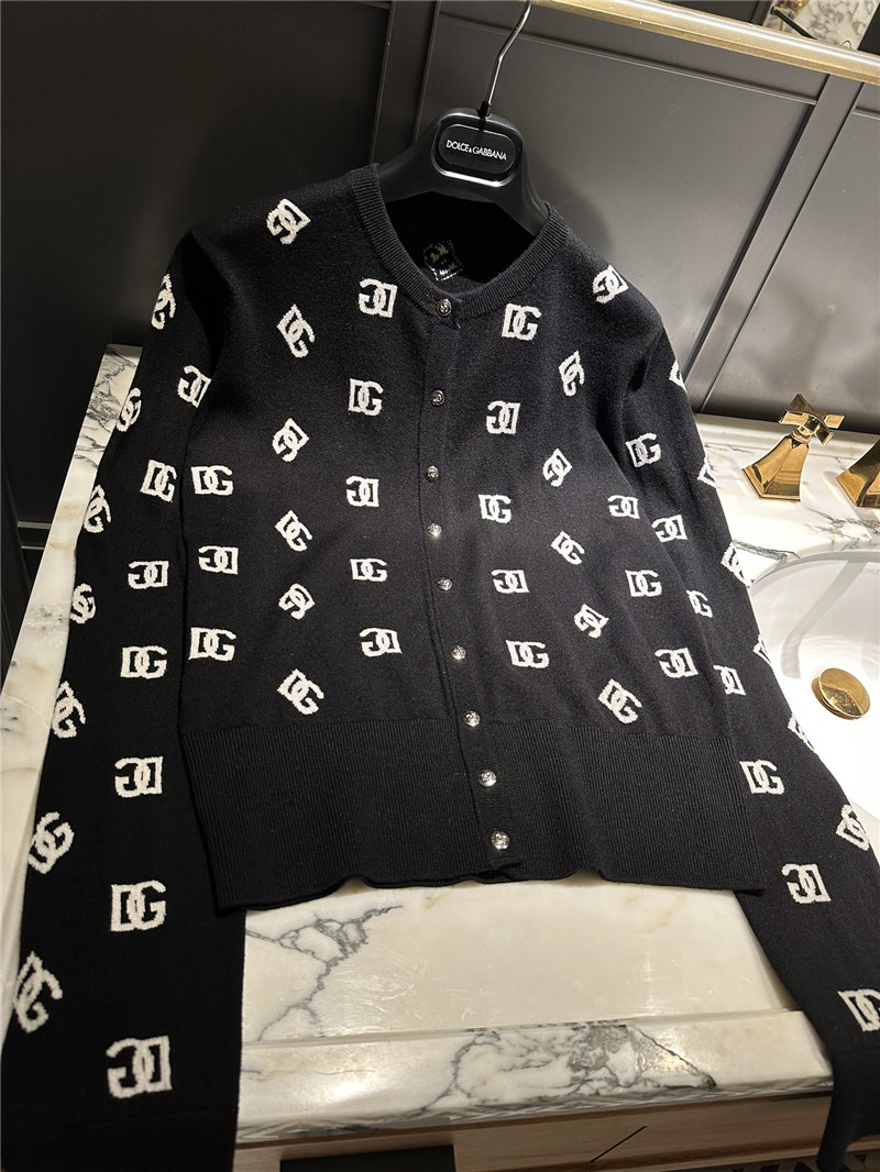 DG Logo Jacquard Sweater Cardigan