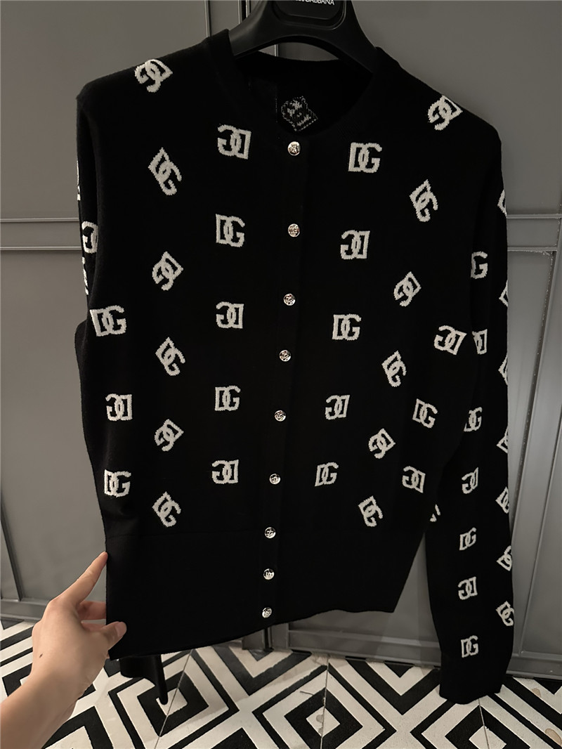 DG Logo Jacquard Sweater Cardigan
