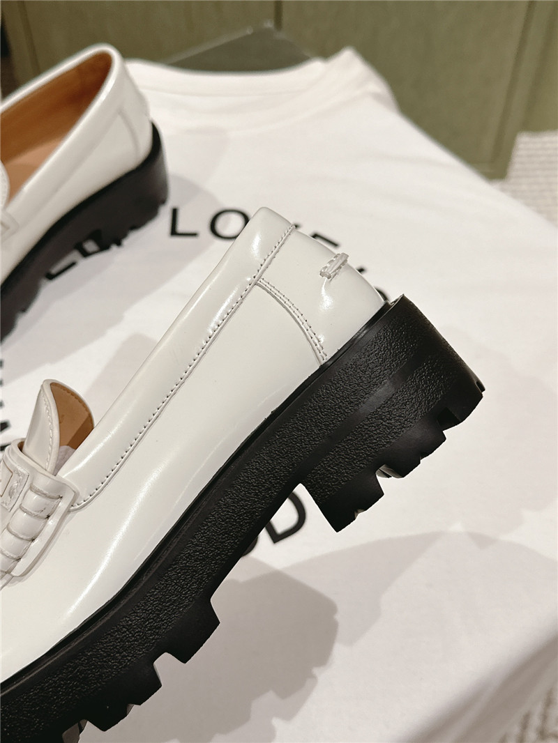 dior open edge beaded patent leather mary jane loafers