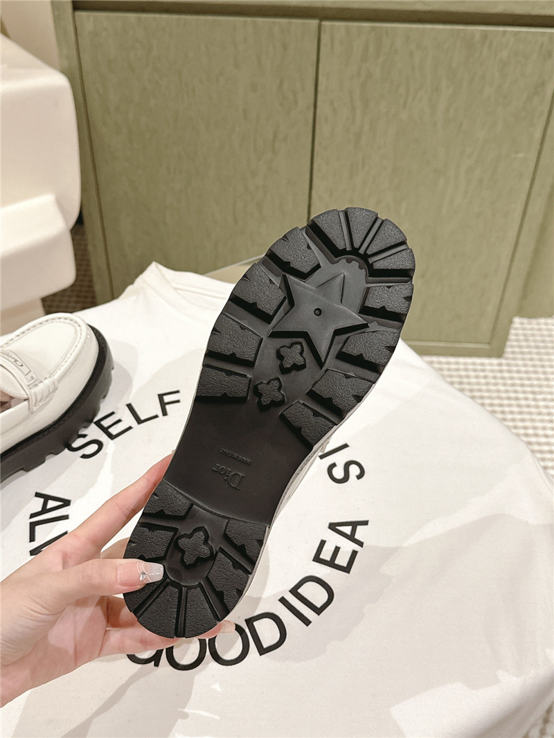 dior open edge beaded patent leather mary jane loafers