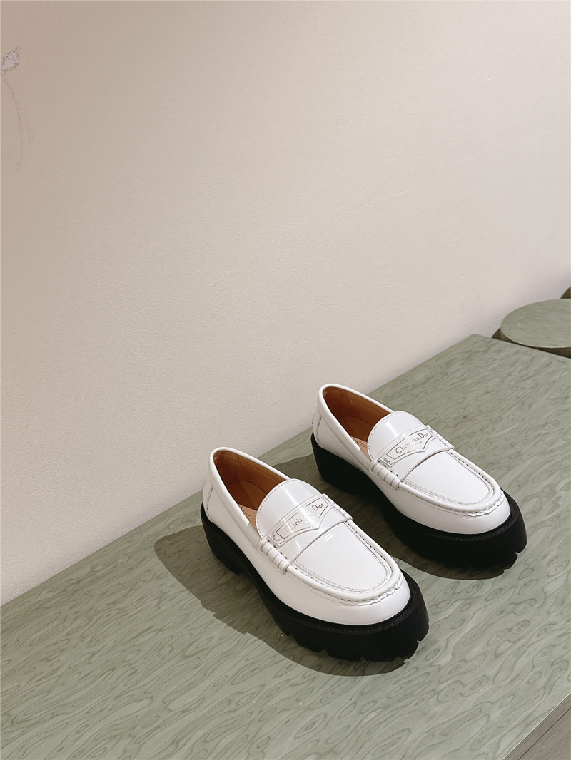 dior open edge beaded patent leather mary jane loafers