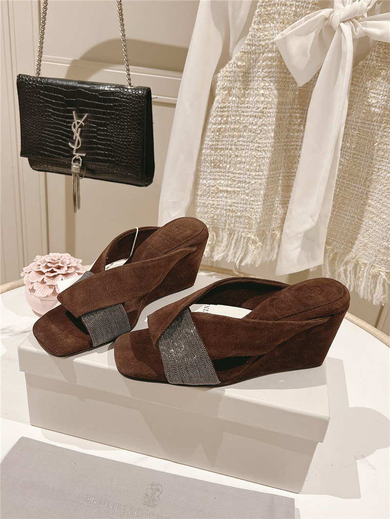 BC steel diamond wedge slippers