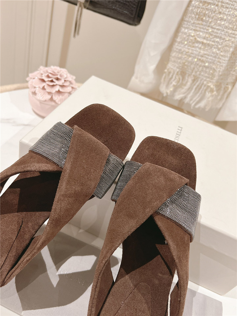 BC steel diamond wedge slippers