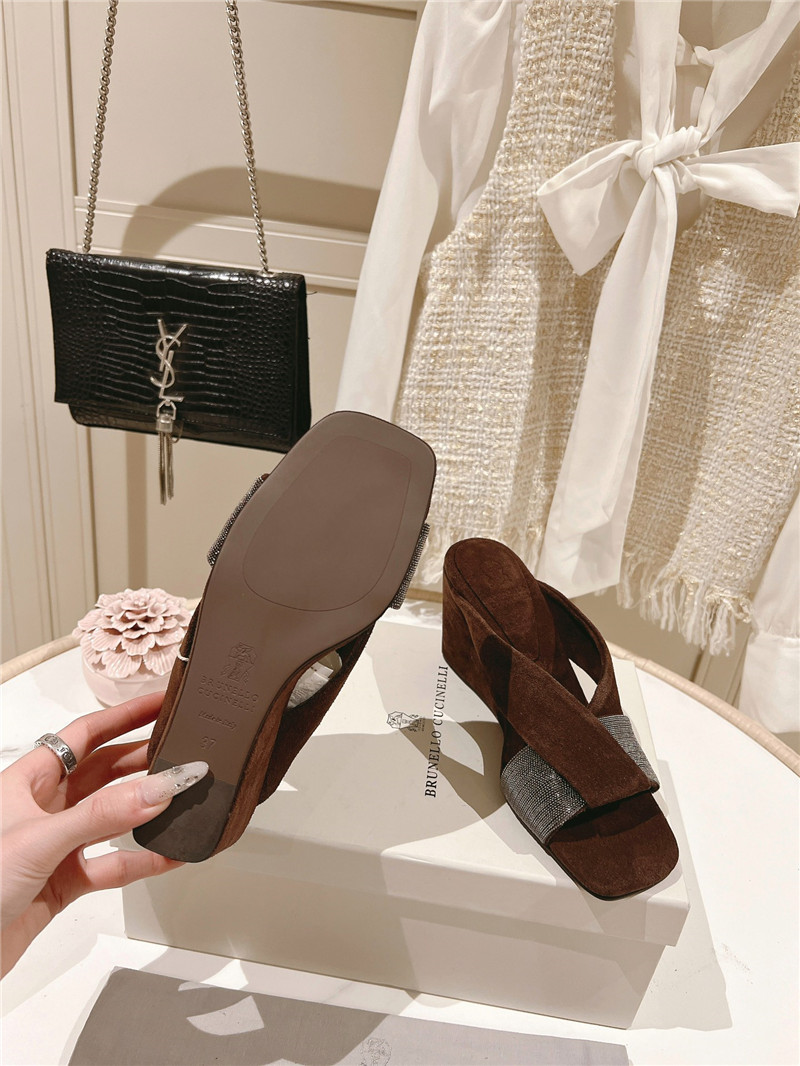 BC steel diamond wedge slippers