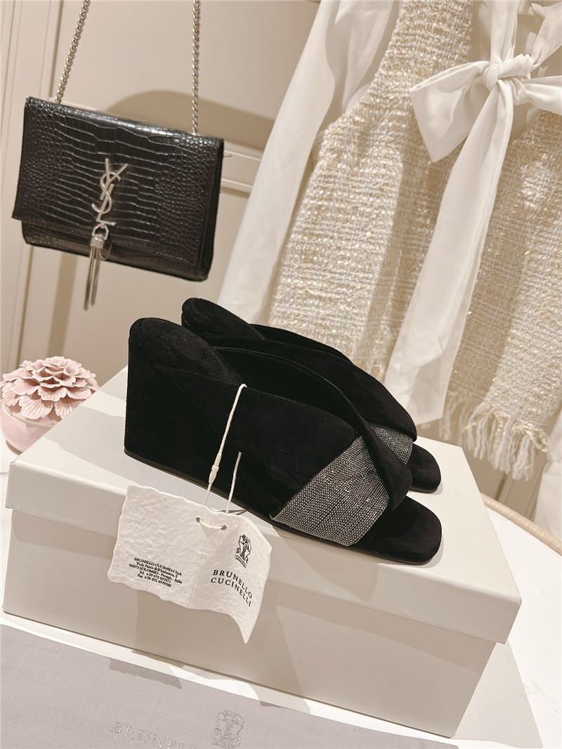 bc steel D1am0nd wedge slippers