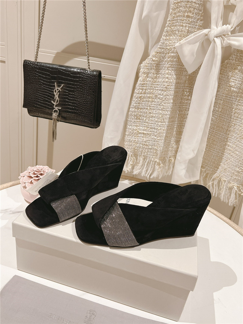 BC steel diamond wedge slippers