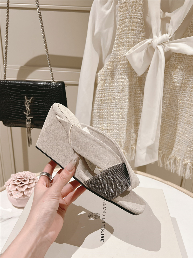 BC steel diamond wedge slippers