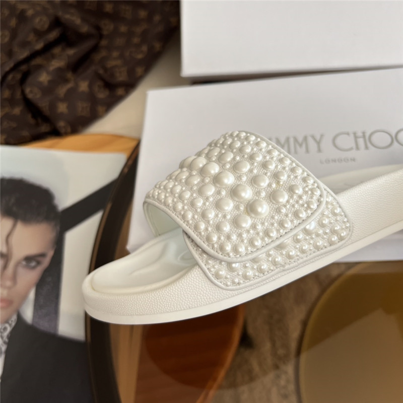Jimmy Choo pearl slippers