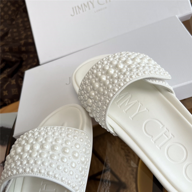 Jimmy Choo pearl slippers