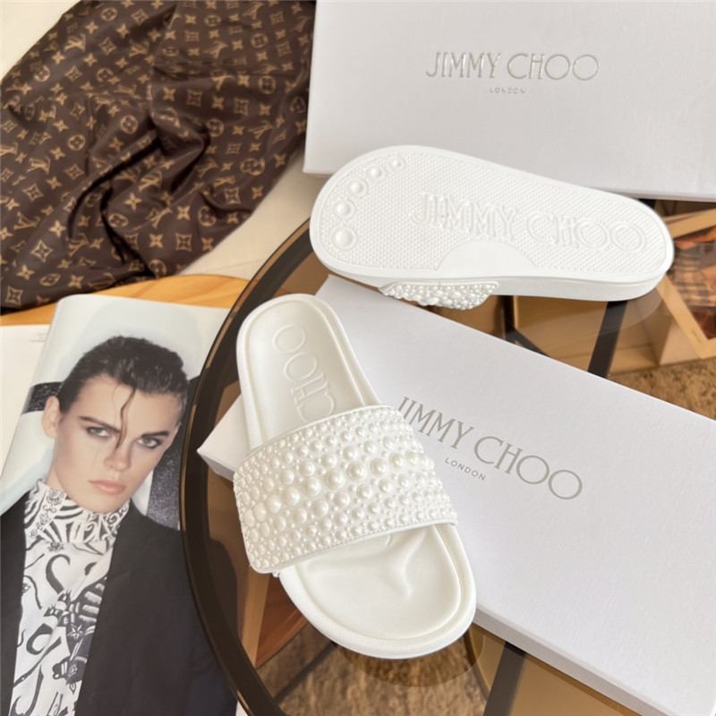 Jimmy Choo pearl slippers