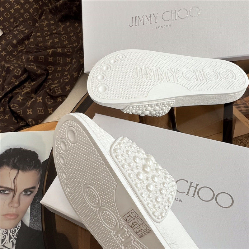 Jimmy Choo pearl slippers