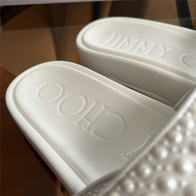 Jimmy Choo pearl slippers