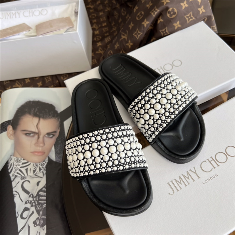 Jimmy Choo pearl slippers