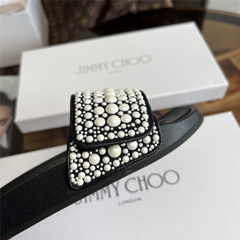 Jimmy Choo pearl slippers
