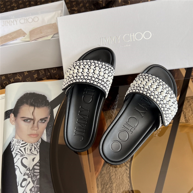 Jimmy Choo pearl slippers