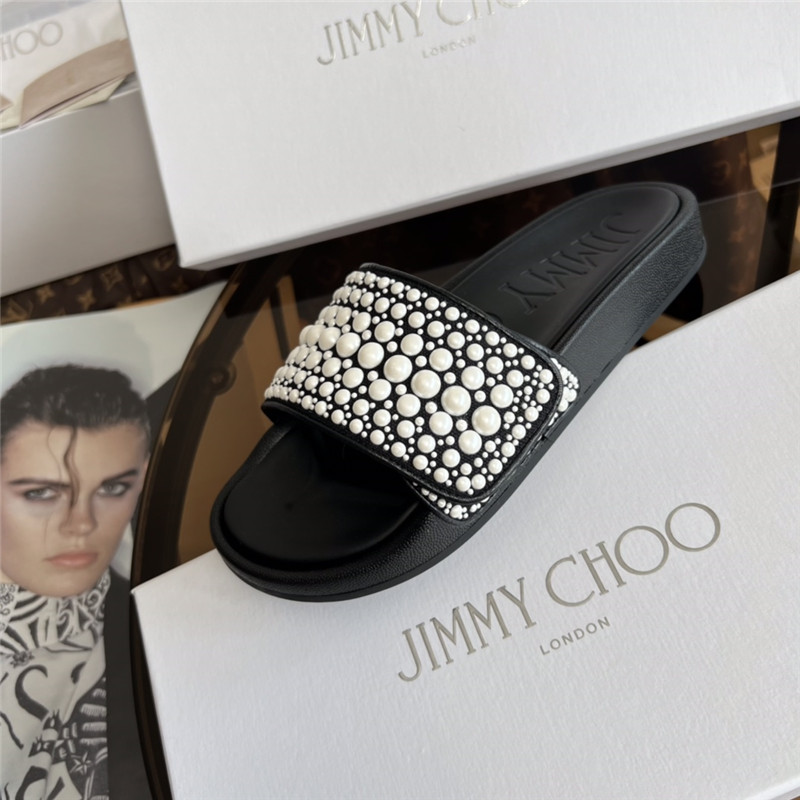 Jimmy Choo pearl slippers