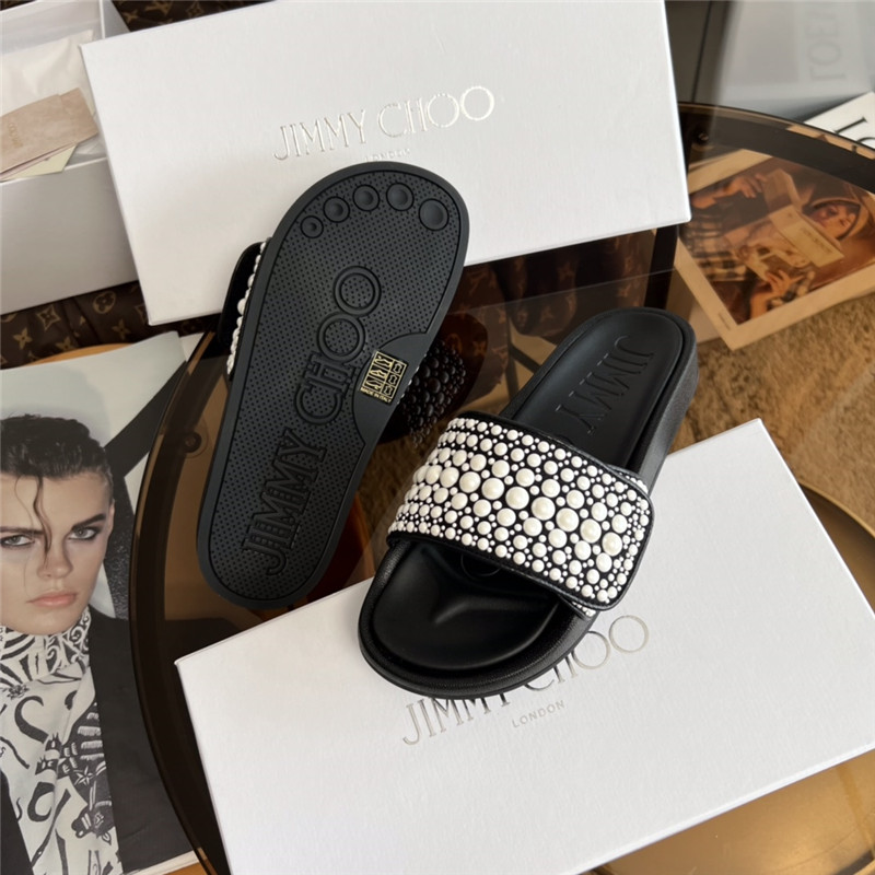 Jimmy Choo pearl slippers