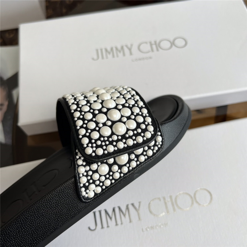 Jimmy Choo pearl slippers