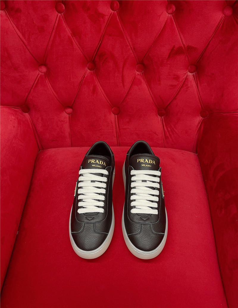 Pra*a black leather women’s sneakers