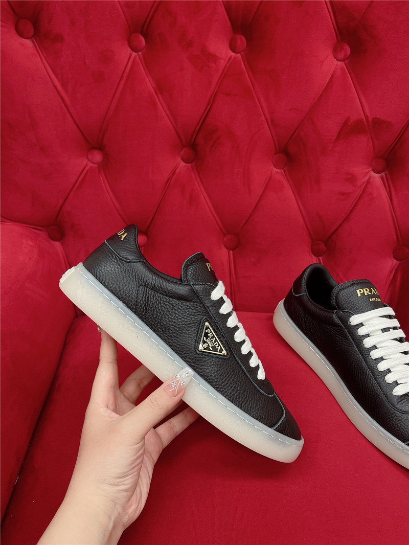 Pra*a black leather women’s sneakers