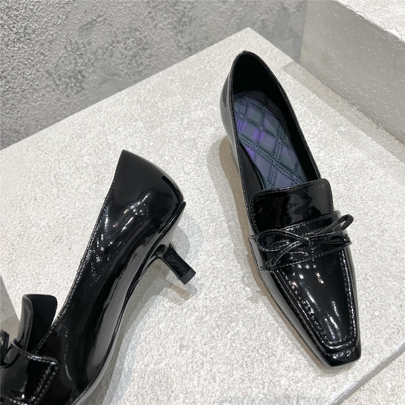 Burberry new fur heel half slippers