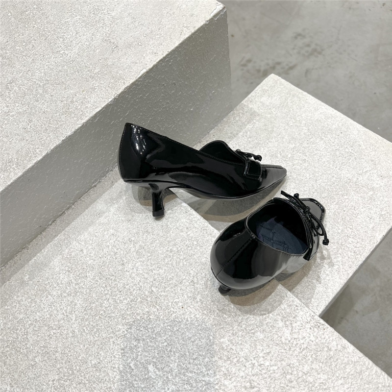 Burberry new fur heel half slippers