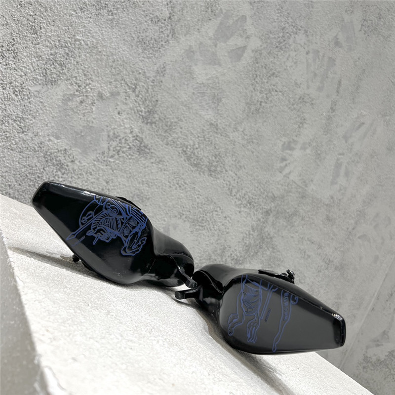 Burberry new fur heel half slippers