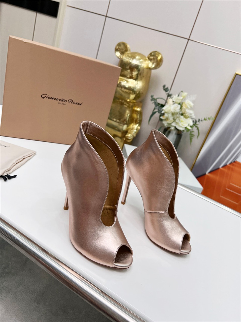 gianvito rossi fish mouth high heel ankle boots