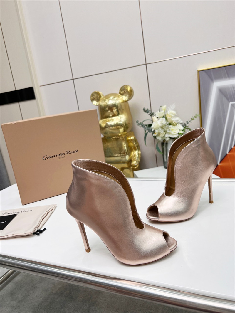 gianvito rossi fish mouth high heel ankle boots