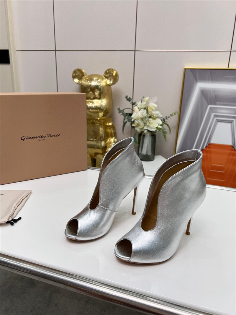 gianvito rossi fish mouth high heel ankle boots