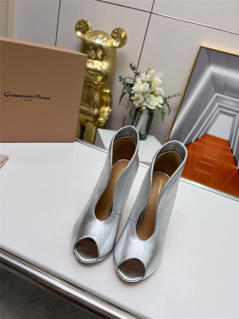 gianvito rossi fish mouth high heel ankle boots