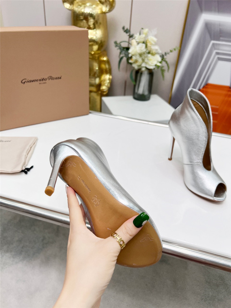 gianvito rossi fish mouth high heel ankle boots