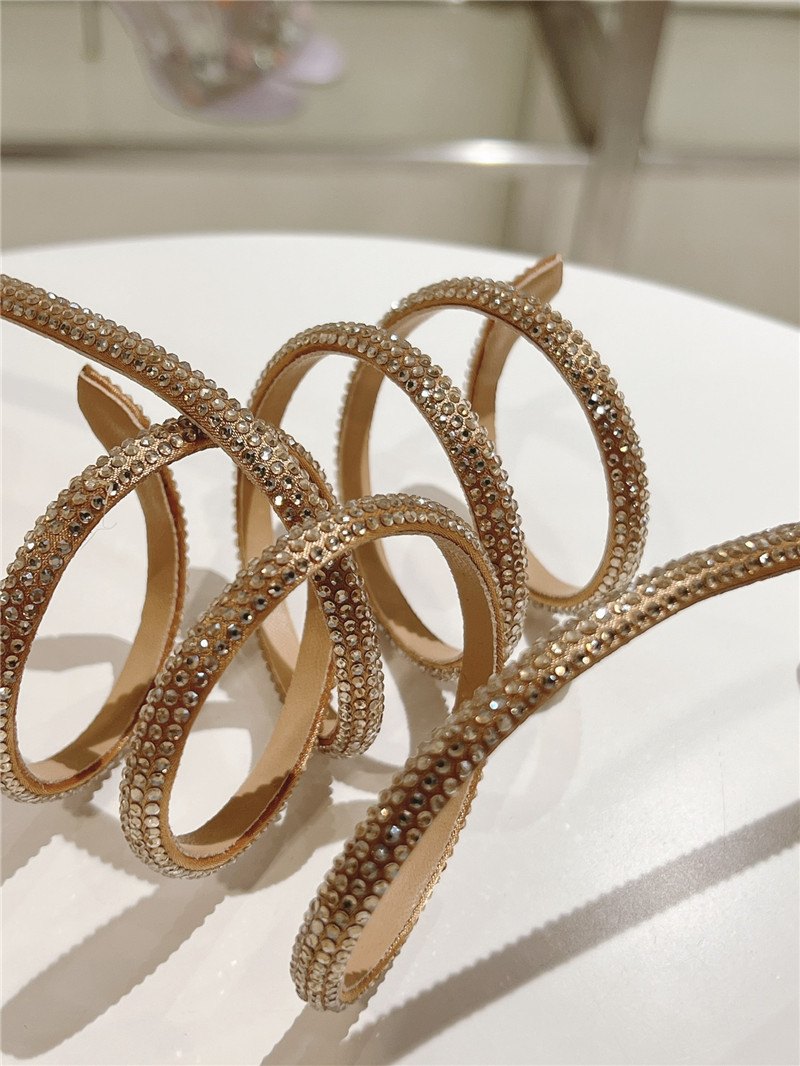 rene caovilla crystal high heel sandals