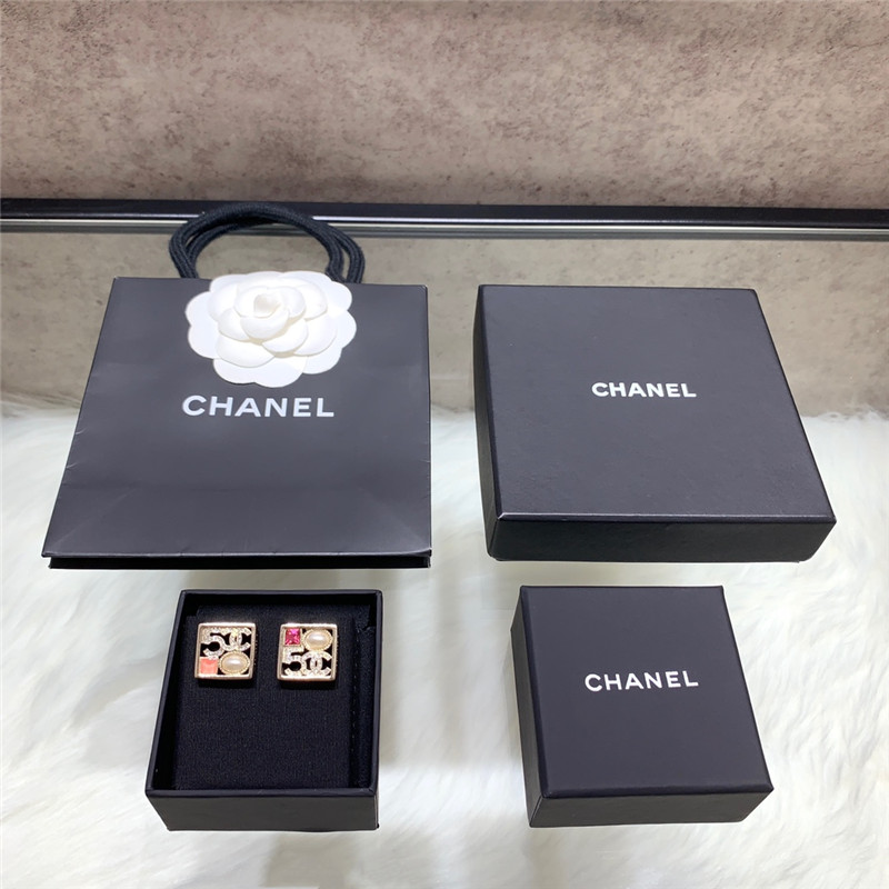 Chanel square earrings