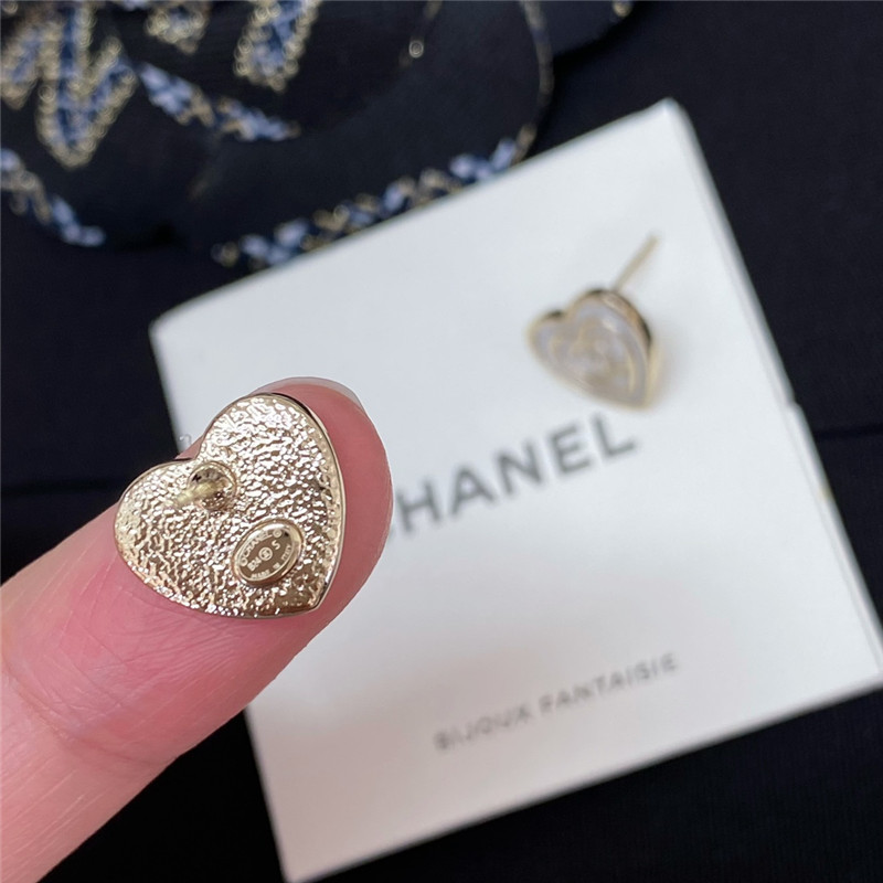 Ch**el double circle enamel small love earrings