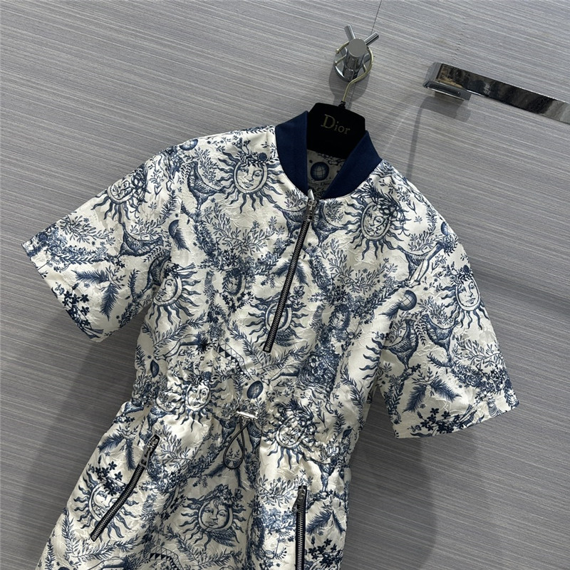 D10r sun god positioning print pattern oblique jacquard dress