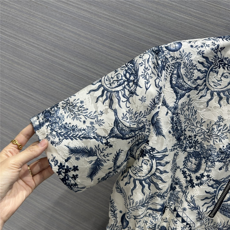 D10r sun god positioning print pattern oblique jacquard dress