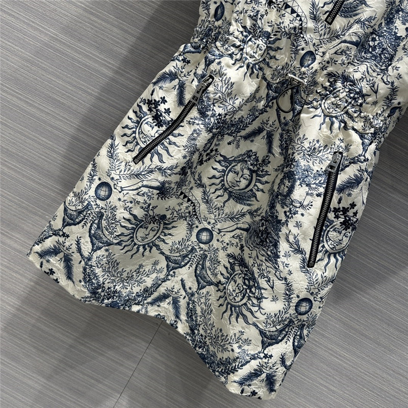 D10r sun god positioning print pattern oblique jacquard dress