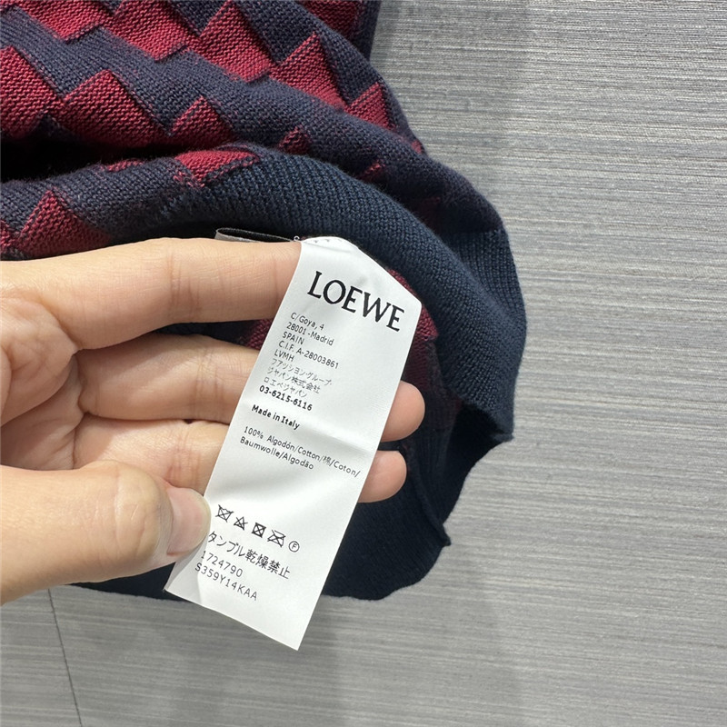 L0ew* premium color matching knitted short-sleeved top