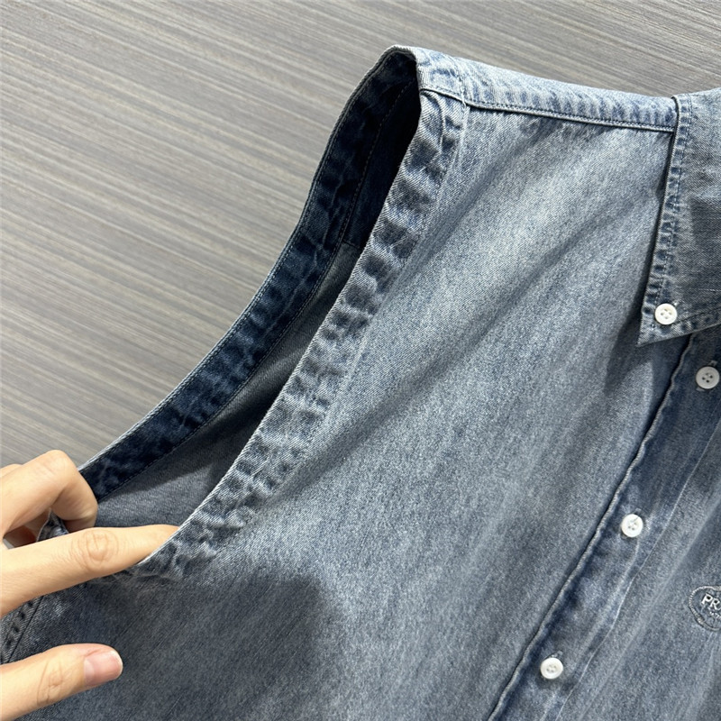 Pra*a premium denim vest shirt