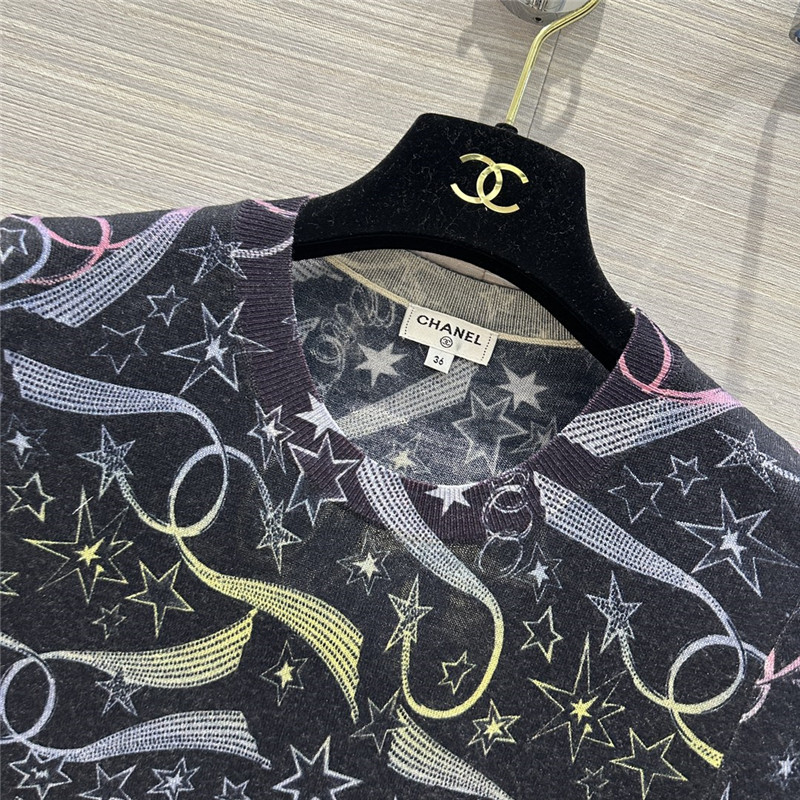 Ch**el painted graffiti print short-sleeved top