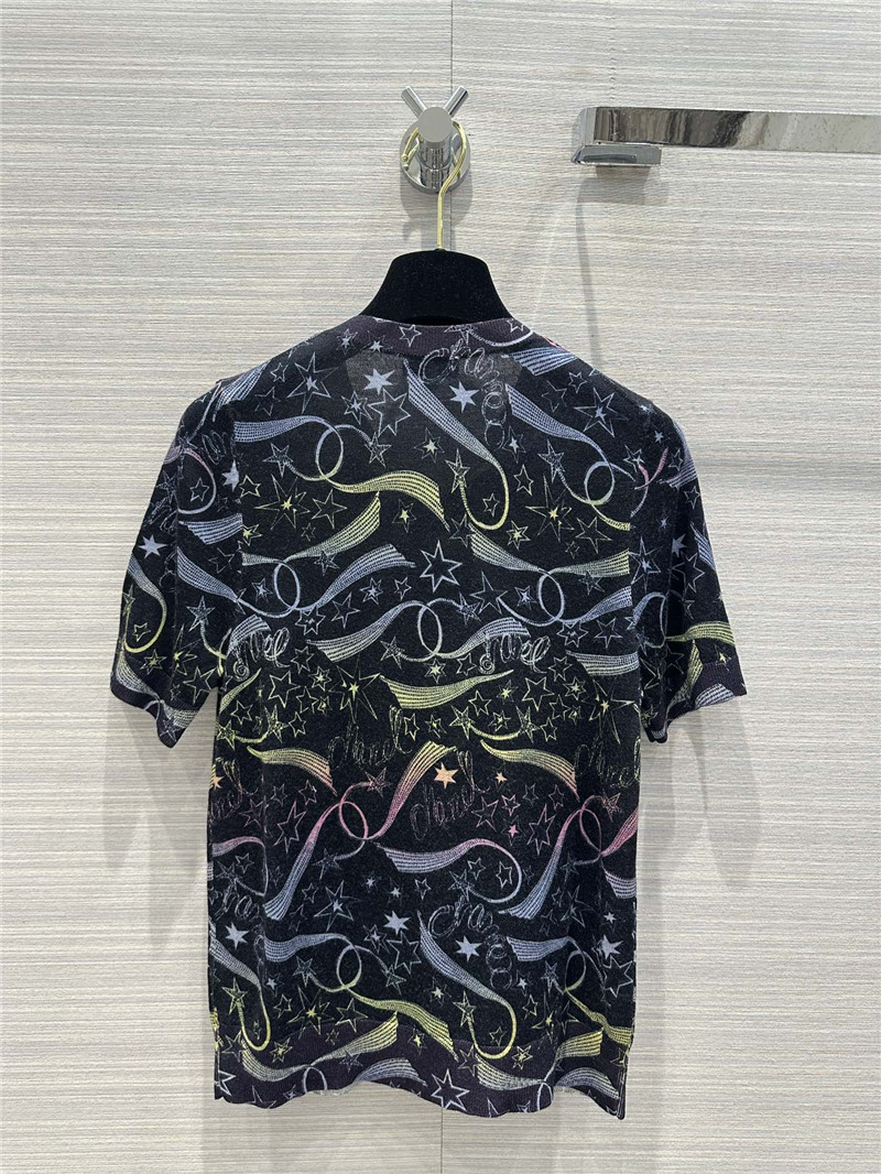 Ch**el painted graffiti print short-sleeved top