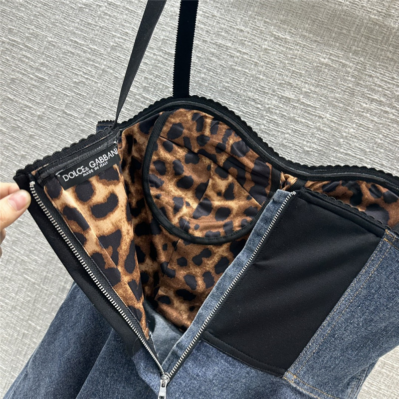 Dolce & Gabbana d&g strapless denim dress