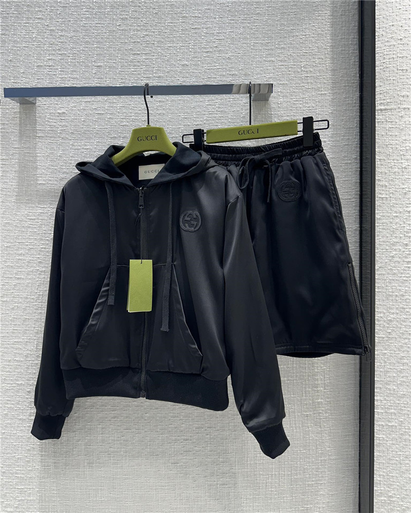 Gucci American high street black sports suit